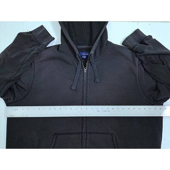 Basic Editions 2XL Men’s Fleece Lined Hoodie Zip Black Workwear Heavyweight - Picture 9 of 11